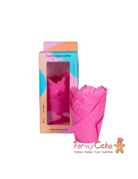 Tulipas Para Muffins Rosa Bebé 50ud Azucren