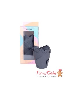 Tulipas Para Muffins Negras 50ud Azucren