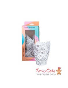 Tulipas Para Muffins Periódico 50ud Azucren