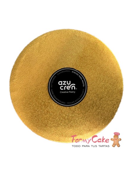 Base Redonda Gruesa Oro 30cm Azucren