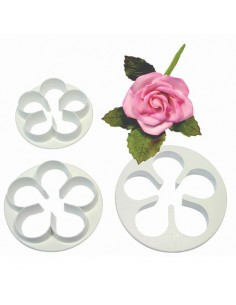 Cortantes Pétalos Rosas 3ud PME 2