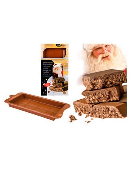 Molde Silicona Turrón Chocolate Ibili