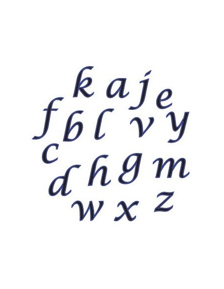 Cortantes Alfabeto Minúsculas Cursiva FMM