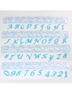 Cortantes Alfabeto y Números Mayúsculas Cursiva FMM