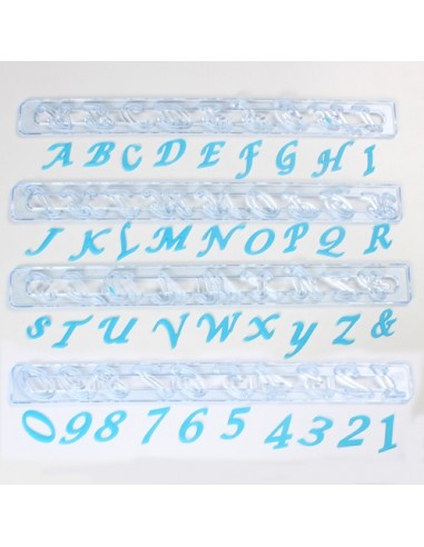 Cortantes Alfabeto y Números Mayúsculas Cursiva FMM