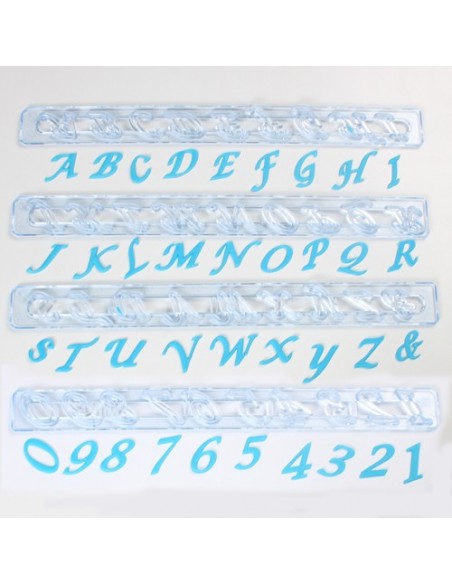 Cortantes Alfabeto y Números Mayúsculas Cursiva FMM