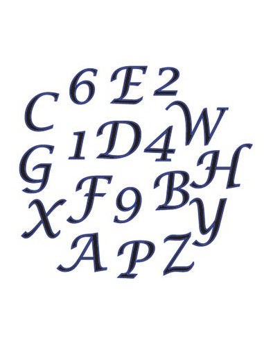 Cortantes Alfabeto y Números Mayúsculas Cursiva FMM