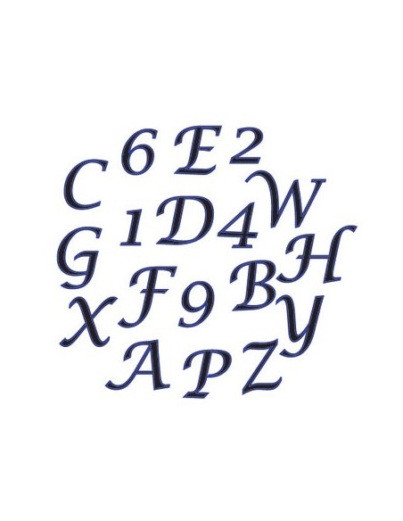 Cortantes Alfabeto y Números Mayúsculas Cursiva FMM