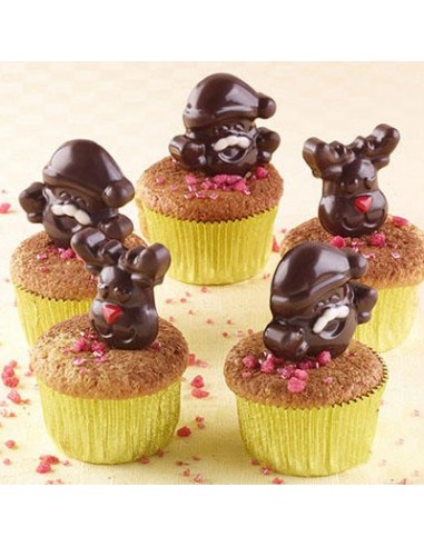 Molde Silicona 12 Bombones Navidad Silikomart