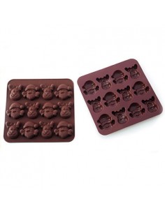 Molde Silicona 12 Bombones Navidad Silikomart