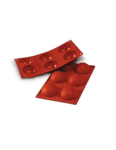 Molde de Silicona de 6 Semiesferas Silikomart