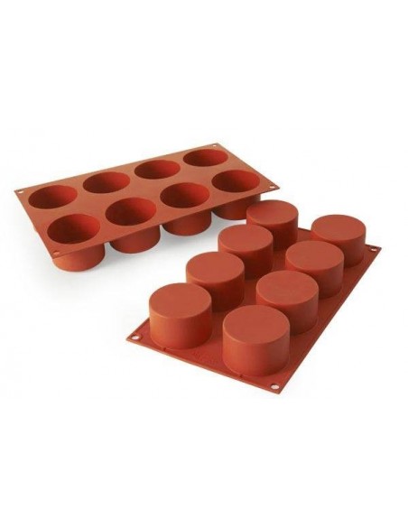 Molde Silicona 8 Cilindros Silikomart