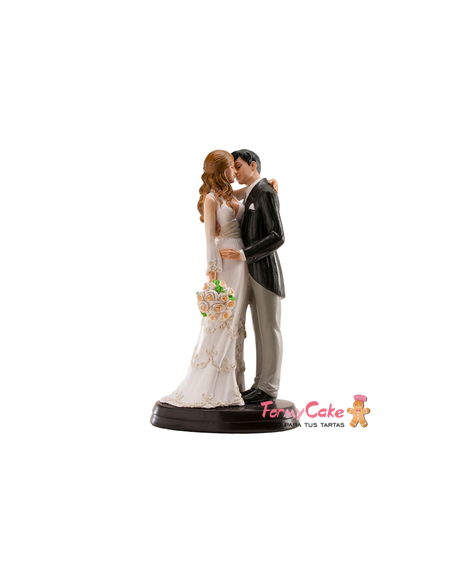 Figura para Tarta Novios Dándose un Beso