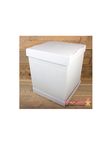 Caja Blanca para Tartas 37x37x45cm Funcakes