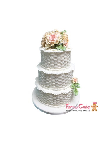 Molde de Silicona  Cesta Rústica de Alice de Karen Davies