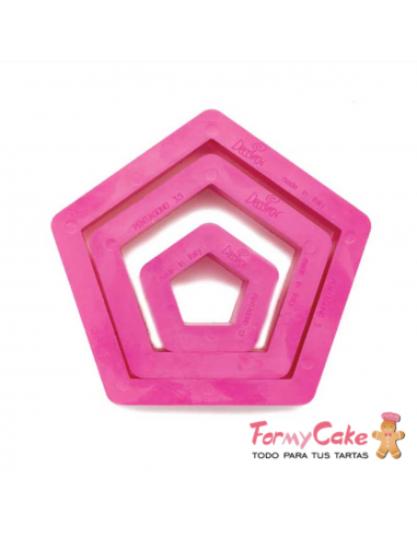 Set 3 Cortadores pentagonos  Decora