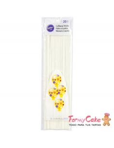 Palitos Lollipops 10cm 50ud Wilton