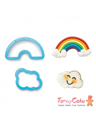 Kit 2 Cortantes  Arcoiris y Nube Decora