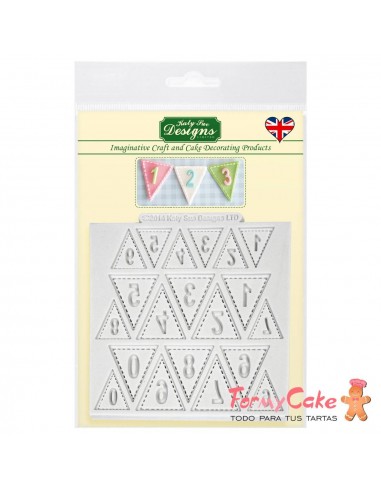 Molde de Silicona Banderitas De Números Katy Sue