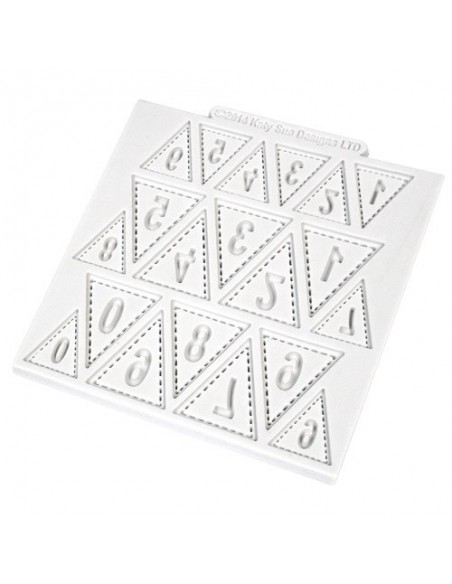 Molde de Silicona Banderitas De Números Katy Sue
