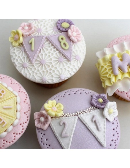 Molde de Silicona Banderitas De Números Katy Sue